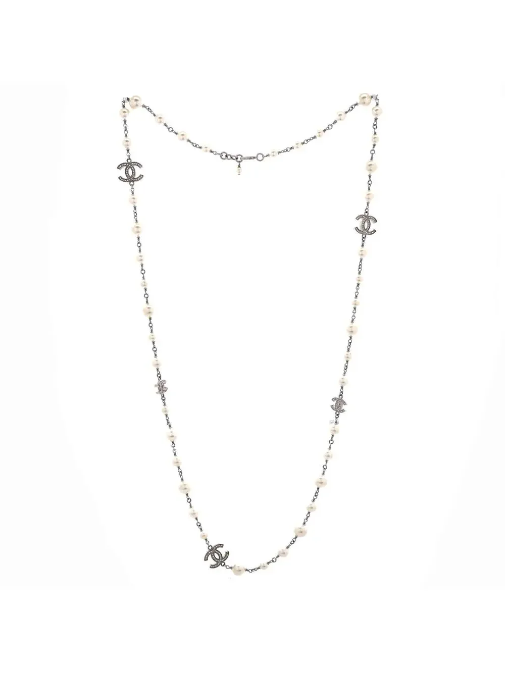Chanel Cc Station Long Necklace Metal #303959C15B